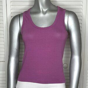 Vintage Y2K Urban Outfitters LUX Tank Top Purple Cotton Spandex USA Made Fits XS